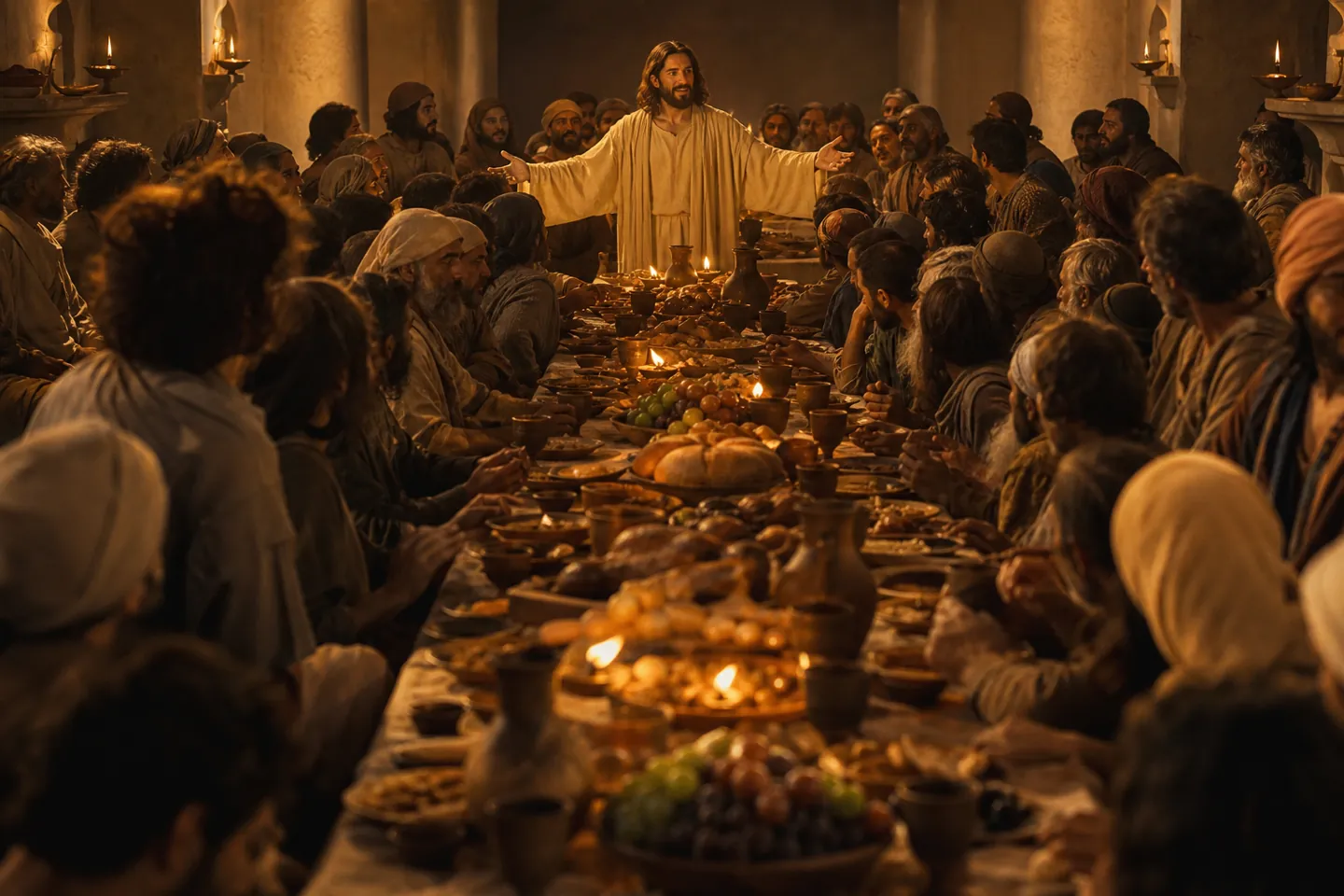 Parable of the Great Banquet: the master's house filled with unlikely guests at the great supper