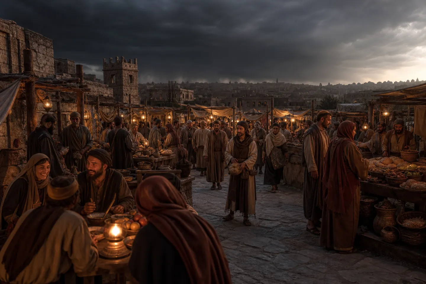 Days of Noah in Luke 17: a first century marketplace carrying on as a storm front approaches