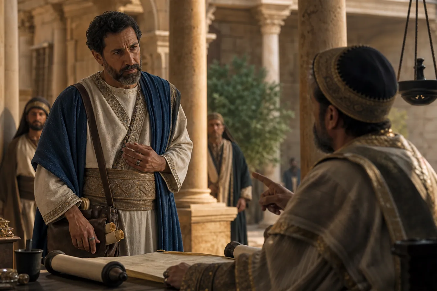 Parable of the Unjust Steward: the steward called before his master to give an account of his stewardship